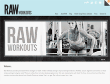 Tablet Screenshot of myrawworkouts.com